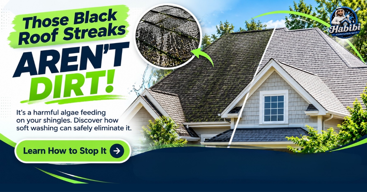 Those Black Roof Streaks AREN'T DIRT!