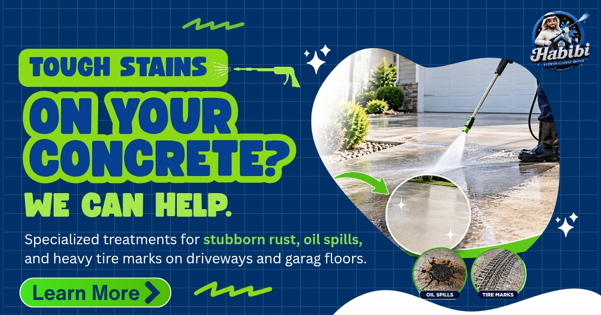 Tough Stains on Your Concrete? We Can Help