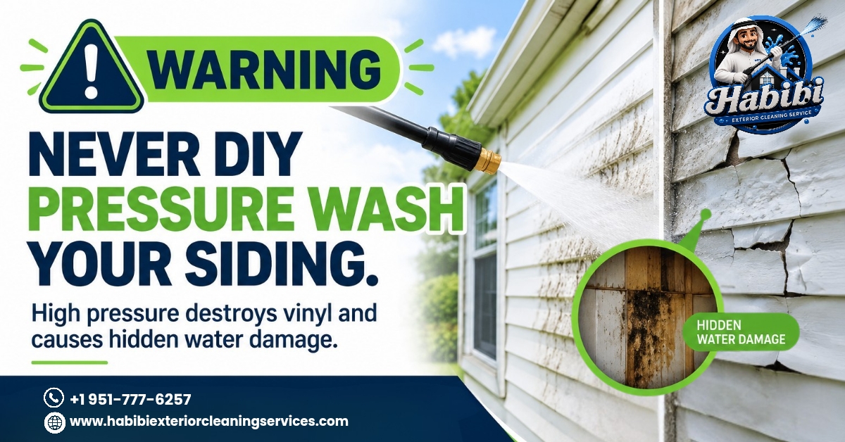 The Danger of DIY Pressure Washing Your Siding