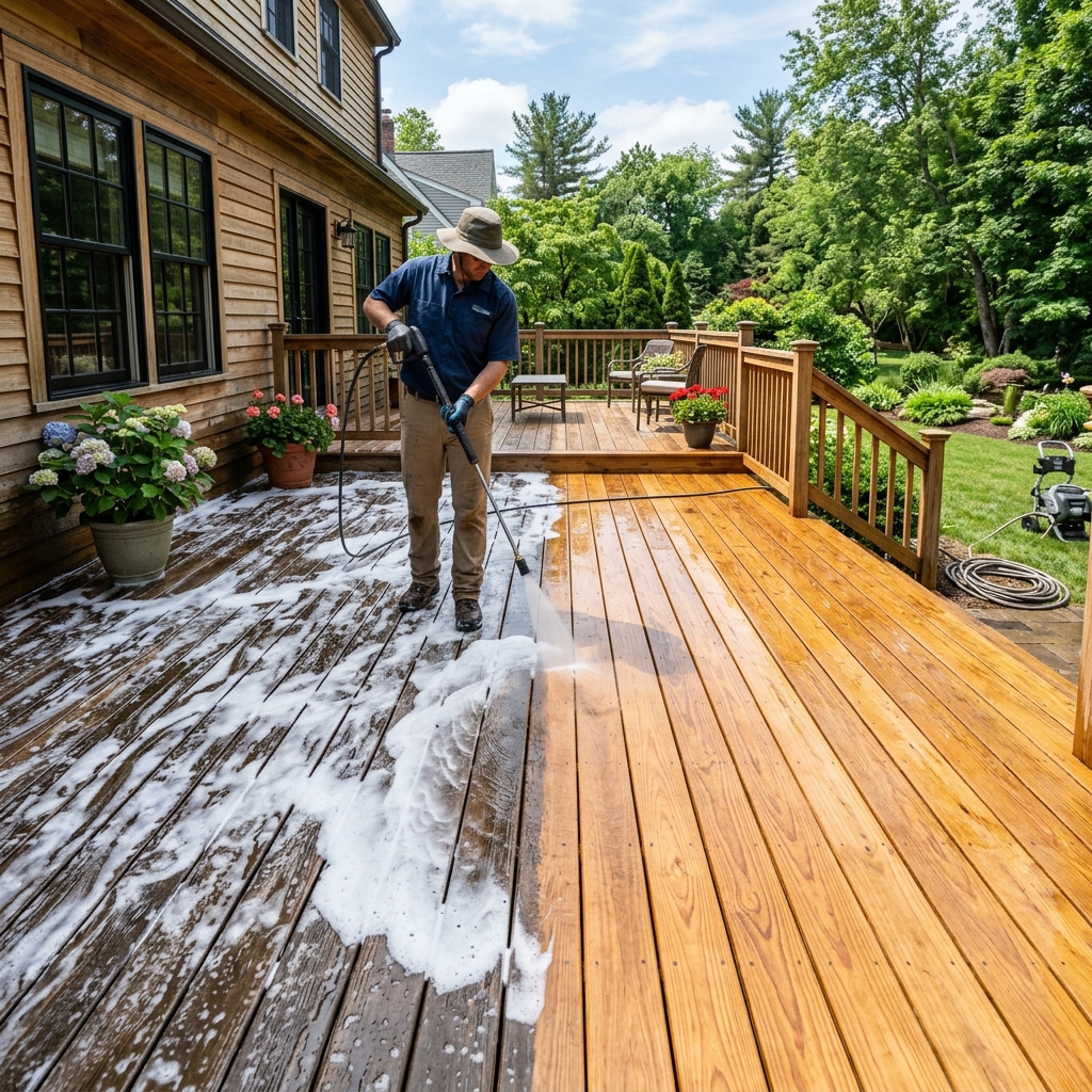 Brentwood pool deck cleaning